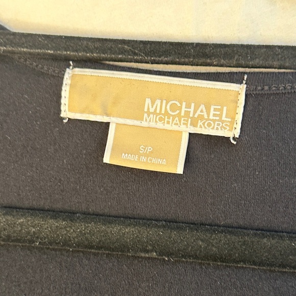 Michael Kors Belted Black Dress with Sequin Sleeves ✨🖤 - Picture 2 of 3